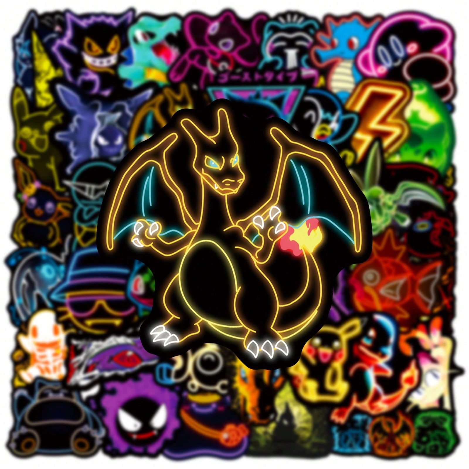 Good Laptop Accessories - 60/100pcs Neon Light Anime Pokemon Stickers