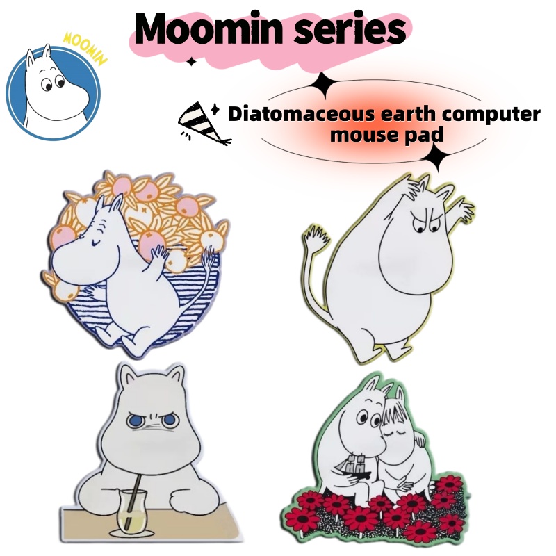 Laptop Editing Accessories - Cute Hippo Moomin Cartoon Diatom Mud