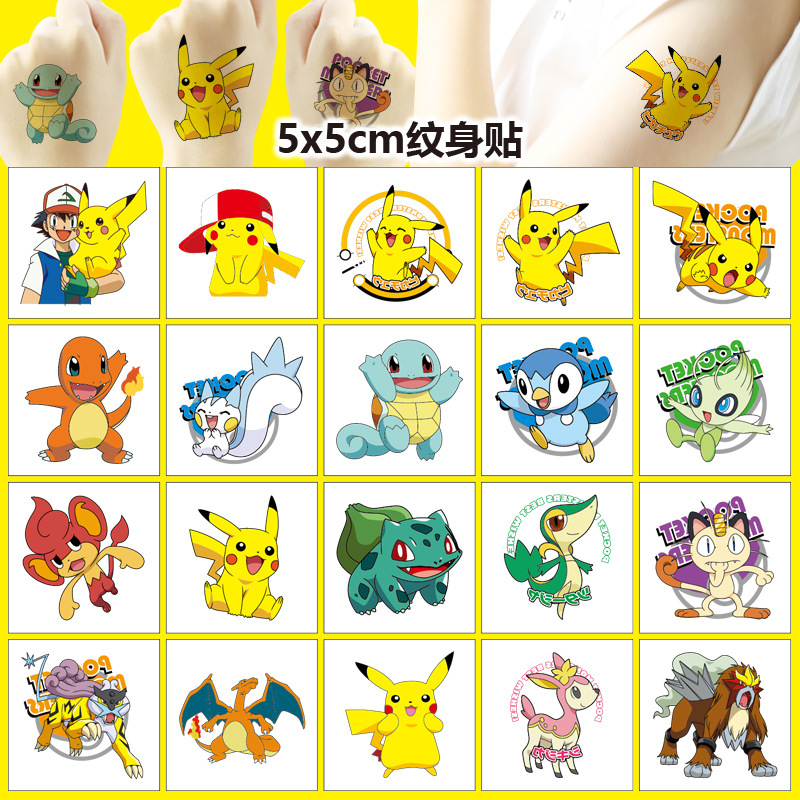 Good Laptop Accessories - 5*5cm 20pcs Pokemon Pikachu Tattoo Sticker