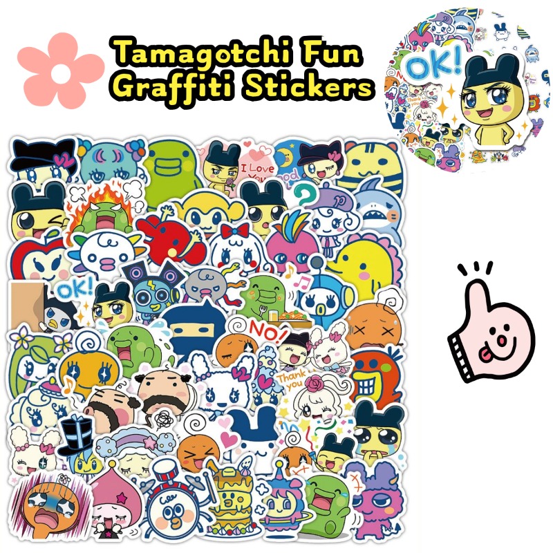 Laptop Editing Accessories - Japanese Tamagotchi Stickers Electronic Pet Mametchi