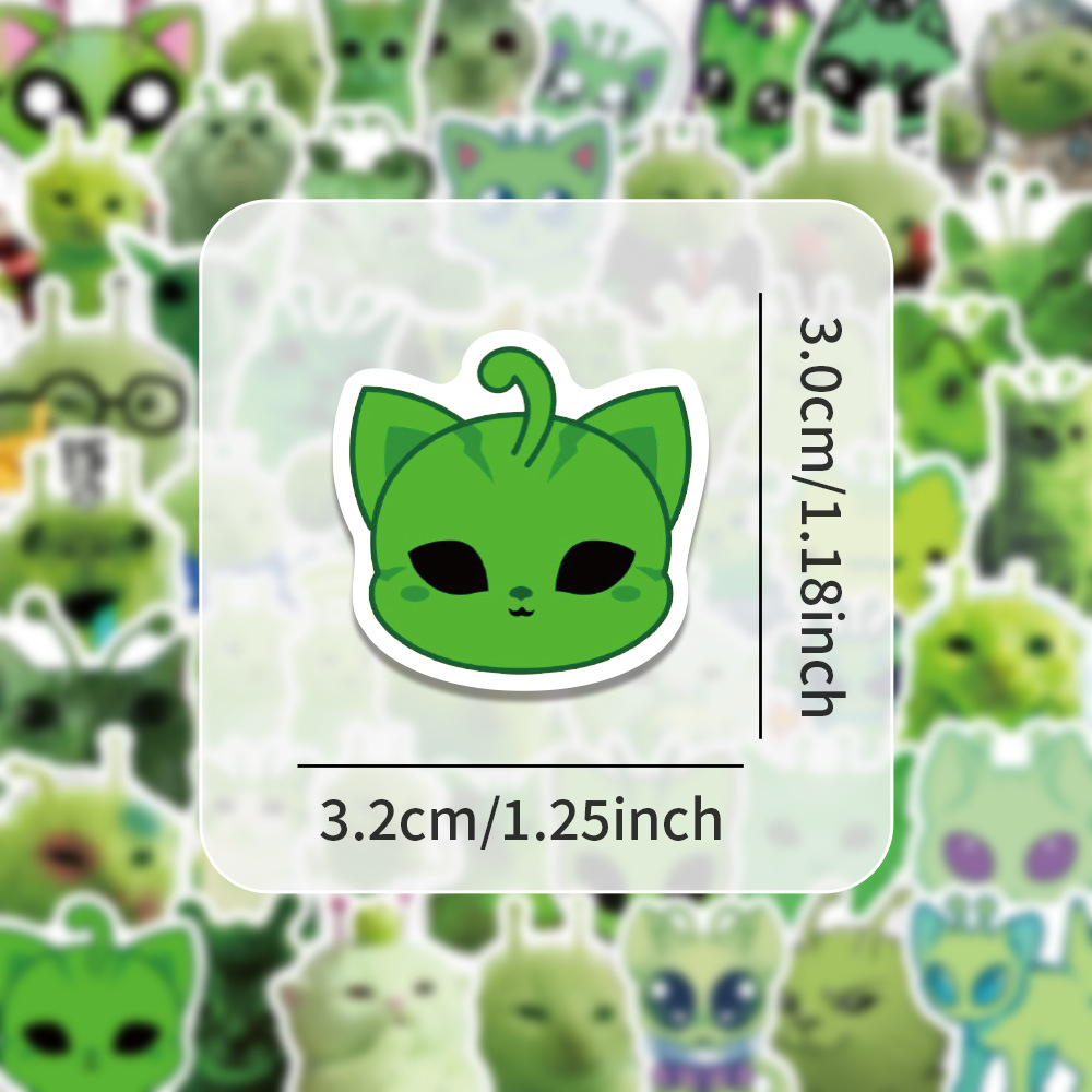 100pcs Fun Alien Cat Emoji Sti - Laptop Accessories Gifts ulasan dan harga