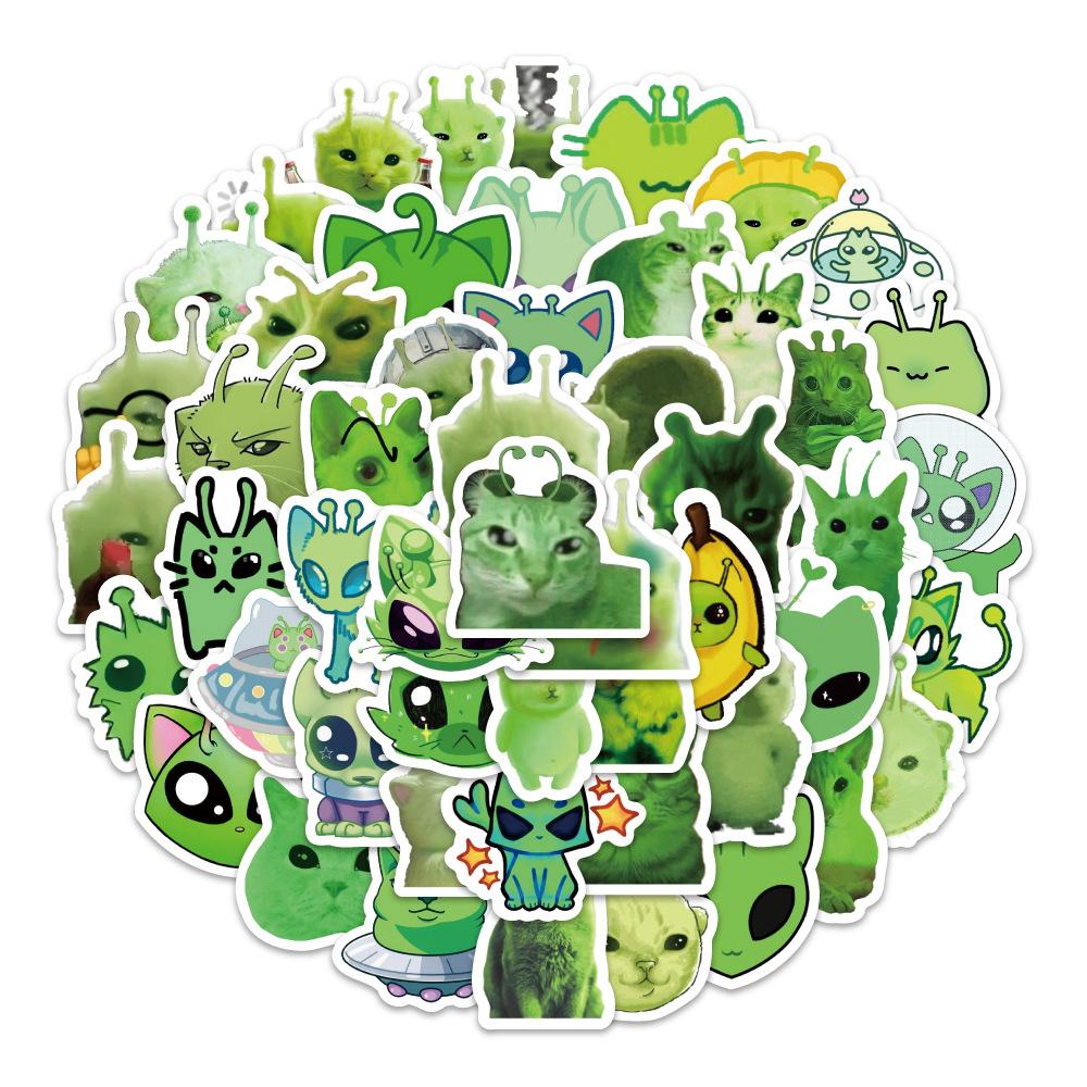 100pcs Fun Alien Cat Emoji Sti - Laptop Accessories Gifts ulasan dan harga