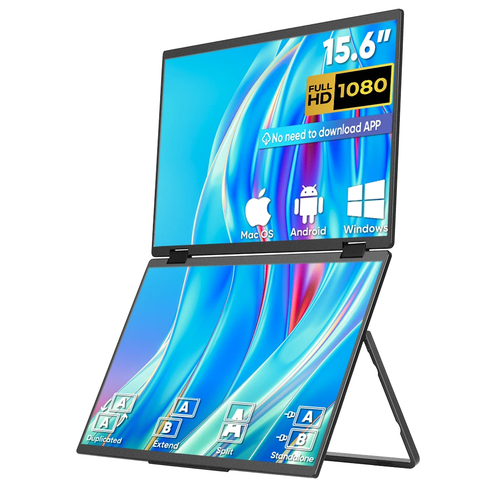 15.6 Inch Foldable Dual Triple - Monitor Portable Usb ulasan dan harga