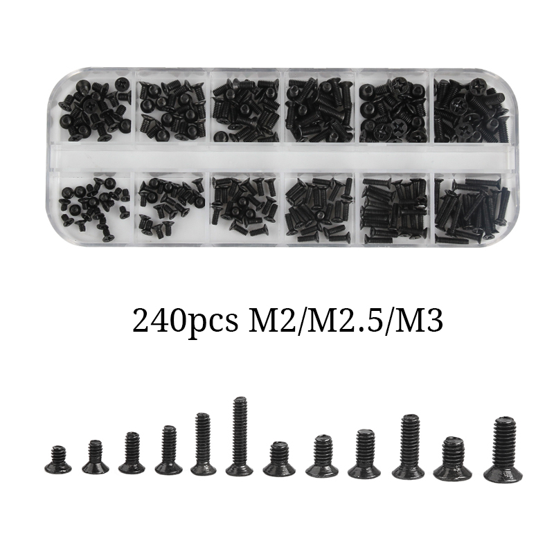 240pcs M2 M2.5 M3 Screw Set KM - Laptop Electronics Accessories ulasan dan harga